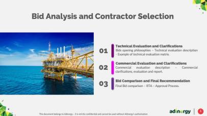 Bid analysis and Contractor selection