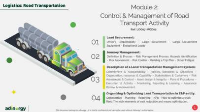 Control & Management of the Road Transport Activity.
