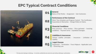 EPC Contract clauses and specificities