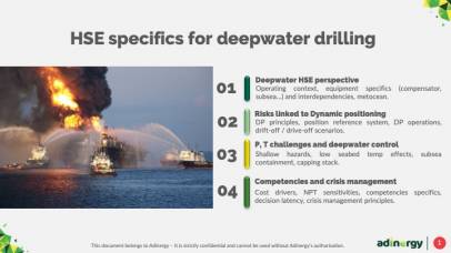 HSE specifics for Deepwater Drilling