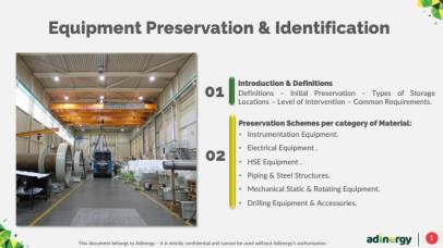 Oil & Gas Equipment Preservation & Identification