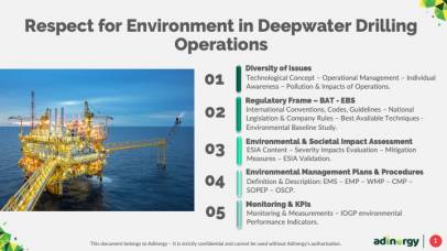 Respect for Environment in Deepwater Drilling Operations