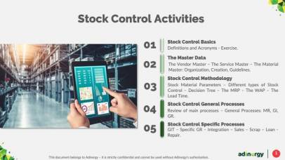 Stock Control Activities