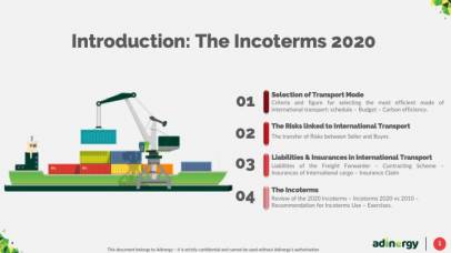 The Incoterms 2020
